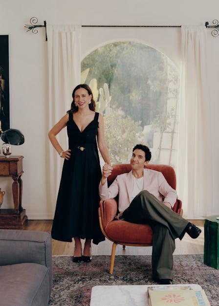 From left: Lucia Aniello wears a Proenza Schouler dress; Sophie Buhai earrings; Prada shoes; stylist...