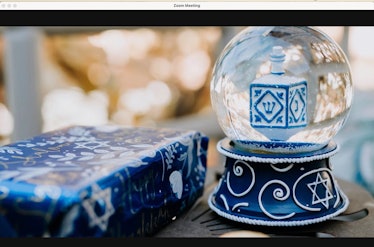 These Hanukkah Zoom backgrounds are fun and festive.
