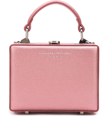 pink metallic box bag