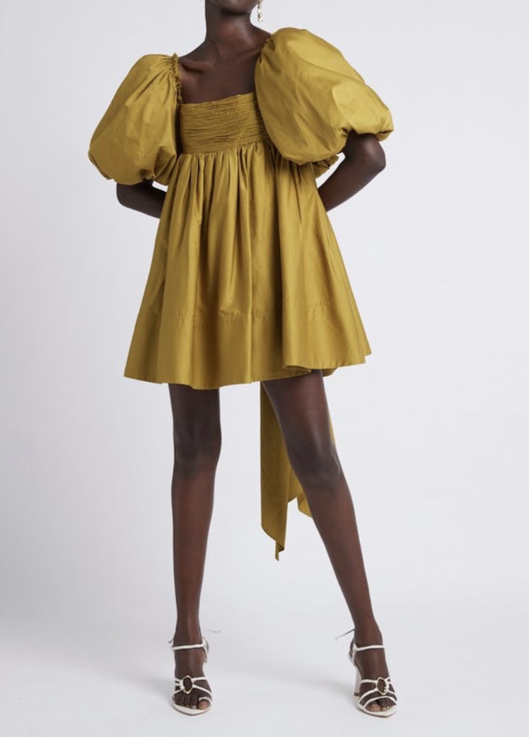 Cassablanca Puff-Sleeve Mini-Dress