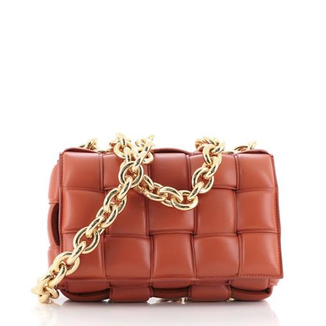 Bottega Veneta Maxi Cassette Chain Crossbody Padded Bag, available to shop on Rebag.