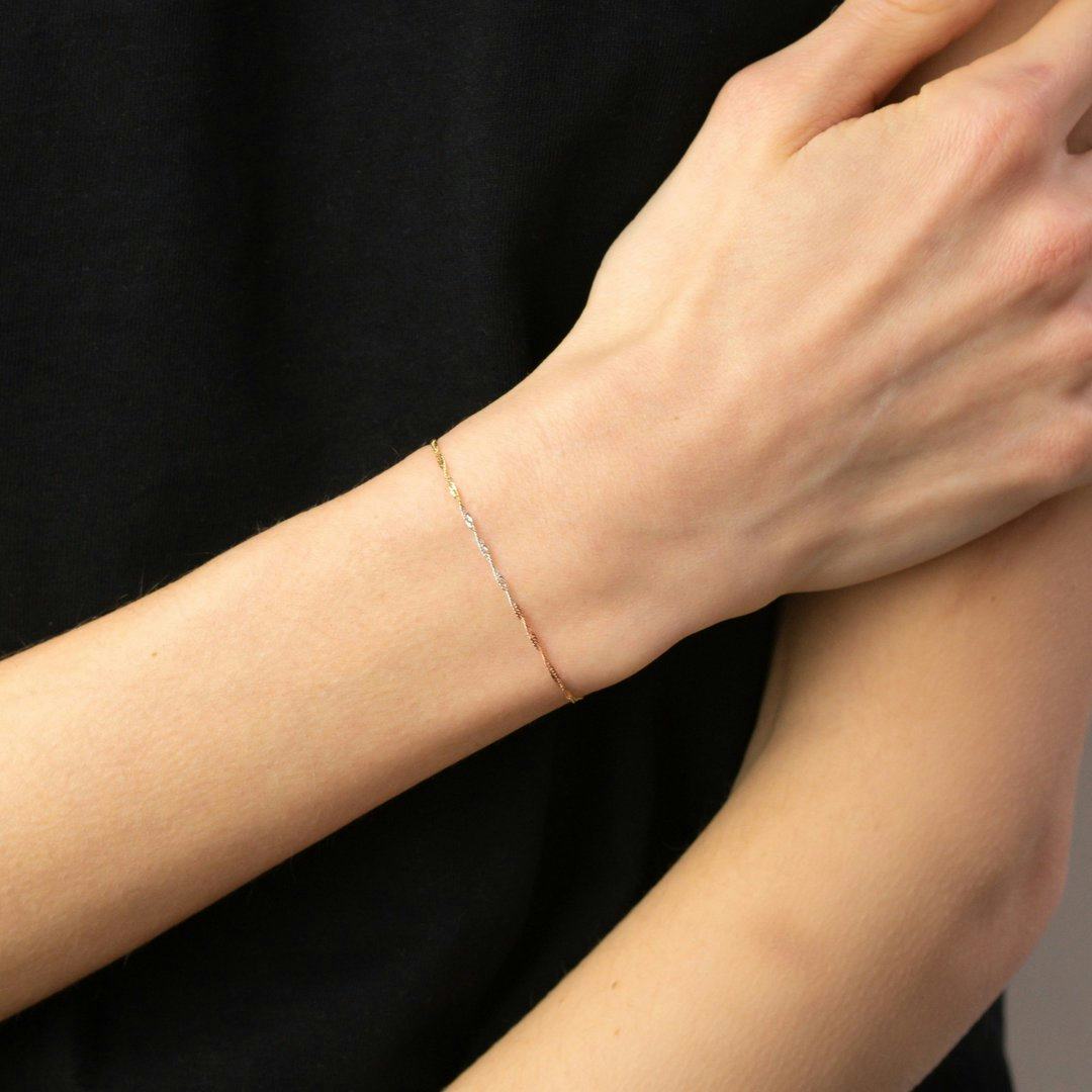 Twisted Rope Tri Color Bracelet