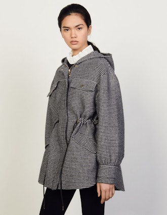 Houndstooth wool coat from Sandro.