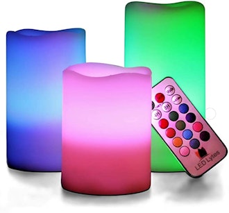 LED Lytes Multi Colored Flameless Candles