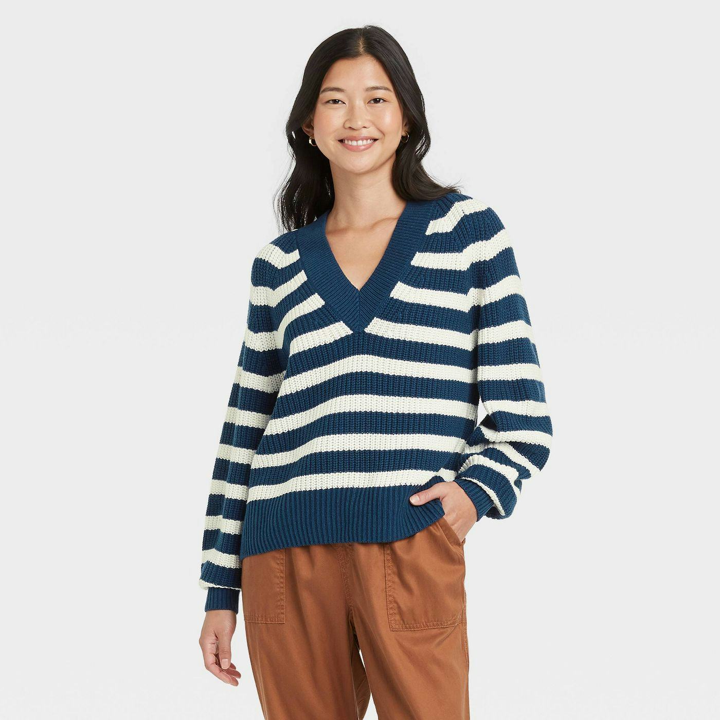 A New Day V-Neck Pullover Sweater