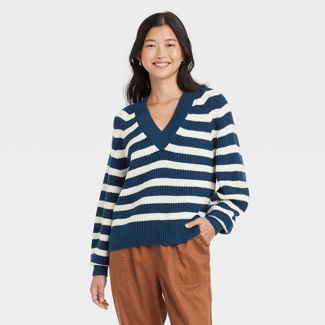 A New Day V-Neck Pullover Sweater