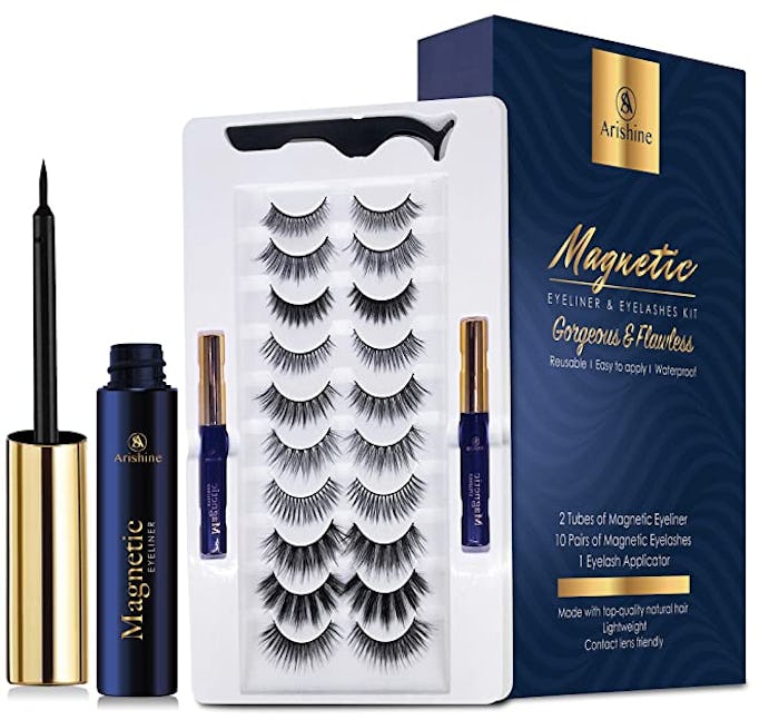 Arishine Magnetic Eyeliner and Lashes Kit (10 Pairs)