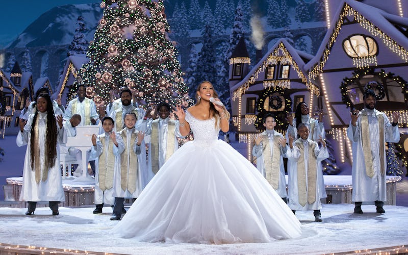 11 Photos Of Christmas Queen Mariah Carey At Her Most-Festive. Photo via AppleTV+