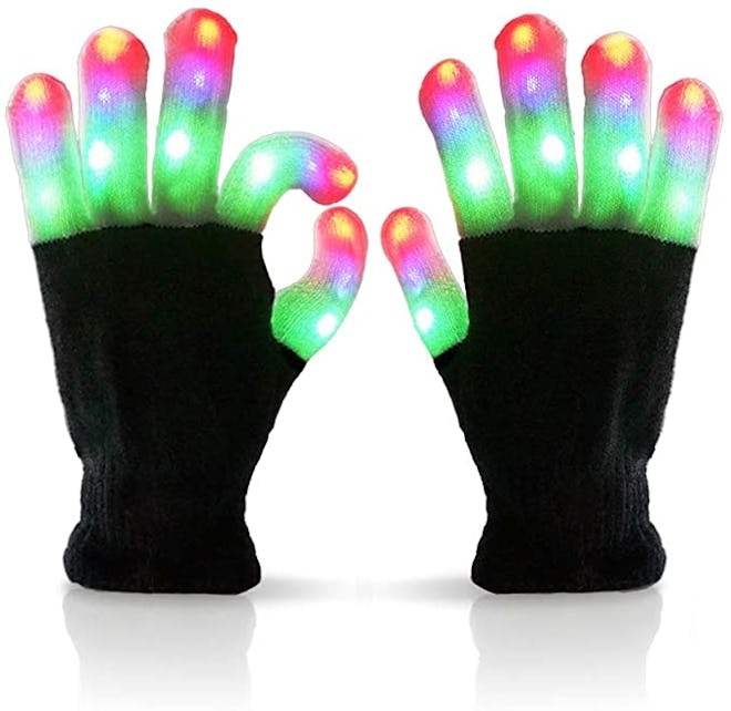 Luwint LED Colorful Flashing Finger Lighting Gloves