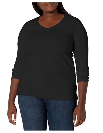 JUST MY SIZE Plus-Size V-Neck Tee