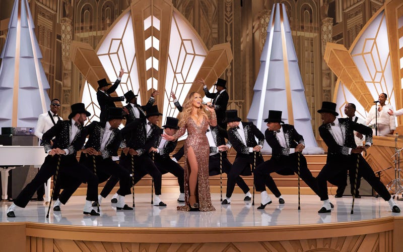 11 Photos Of Christmas Queen Mariah Carey At Her Most-Festive. Photo via AppleTV+