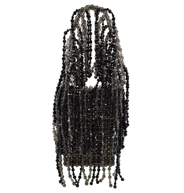 black beaded bag