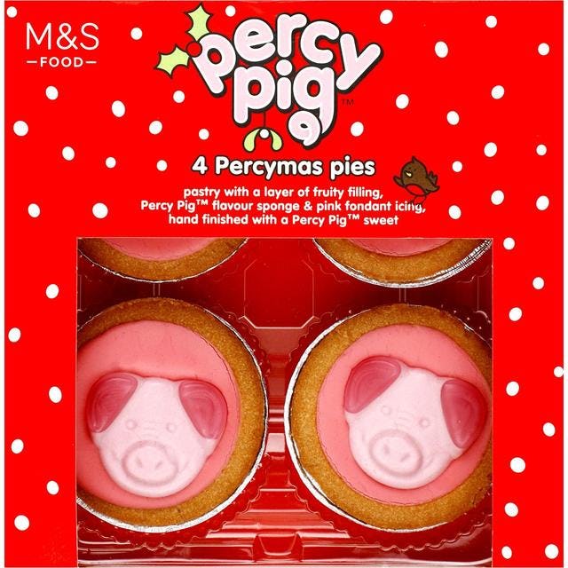 M&amp;S Percy Pig 4 Percymas Pies