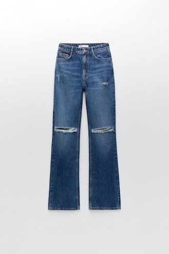 Zara Z1975 Full Length Ripped Jeans.
