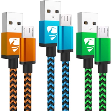 Aioneus Micro USB Cables, 6 ft. (3-Pack)
