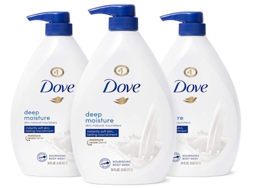 Dove Deep Moisture Body Wash with Pump, 34 oz (3-Pack)