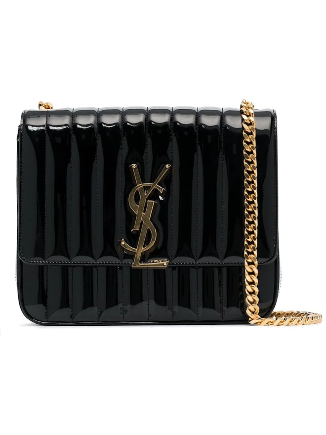 Medium Vicky Quilted Shoulder Bag from Saint Laurent, available to shop on Farfetch.