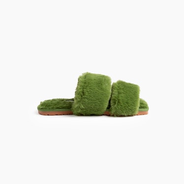 Plush Edit Slipper in Kelly Green from ARCH NYC.