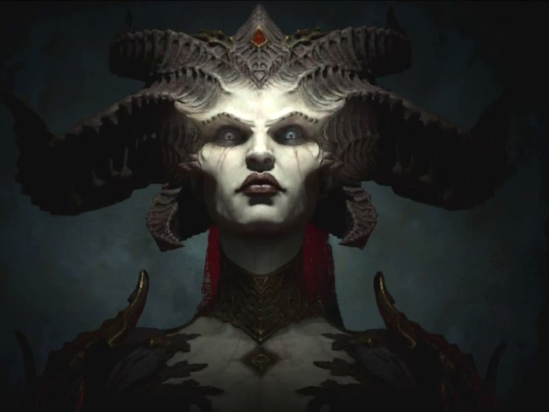 artwork of Lilith villain in Diablo 4