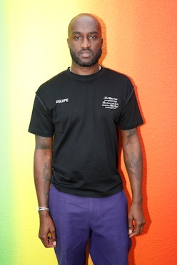 Virgil Abloh poses after the Louis Vuitton Menswear Spring/Summer 2019 show.