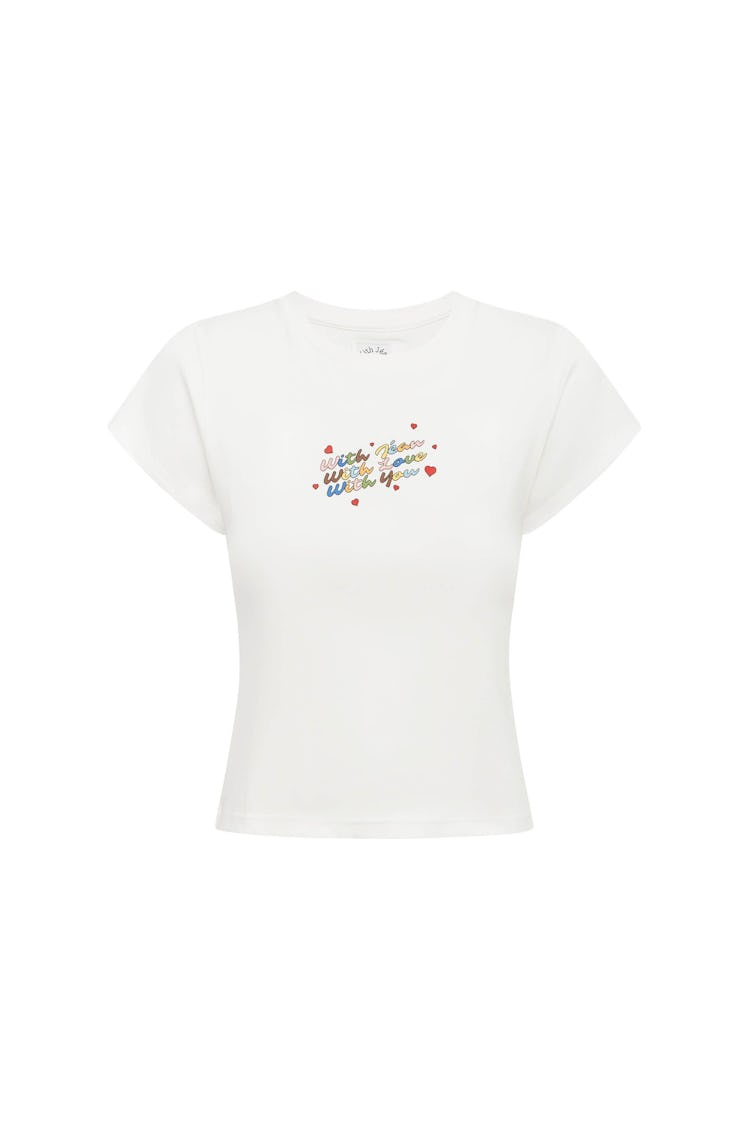 With Love Tee in White/Multi from With Jéan.