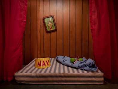 Check out Max's bed in this Grinch-themed home rental by Vacasa.