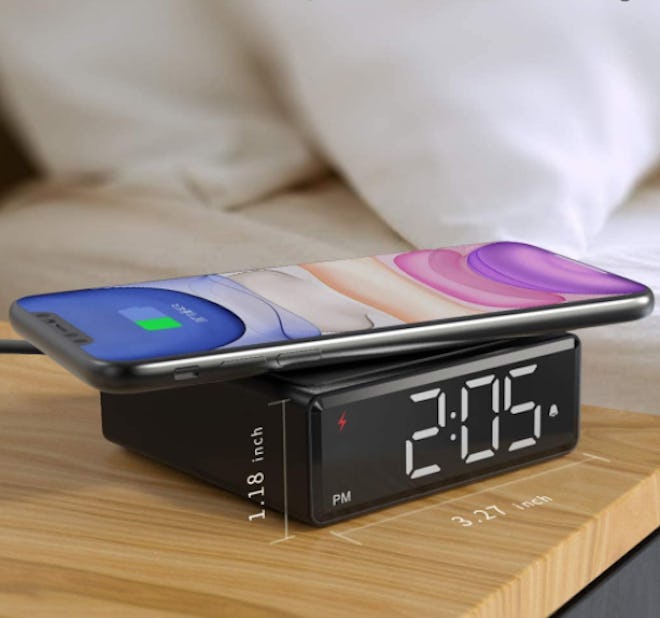 NOKLEAD Alarm Clock with Wireless Charger