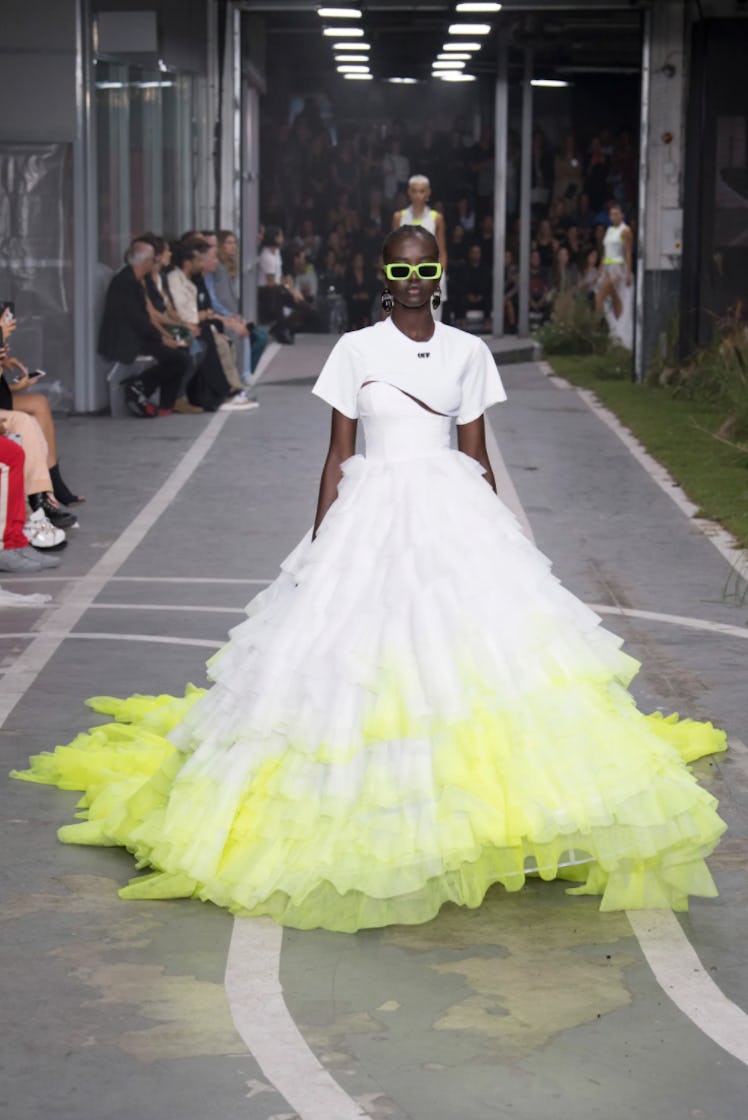 Off-White neon and white dress