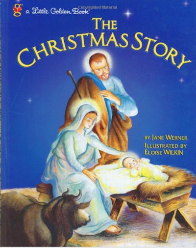 Image of Mary, Joseph, and Jesus on the cover of a book