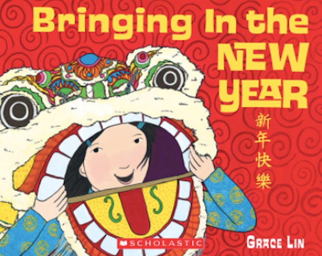 Book cover of a girl celebrating Chinese New Year
