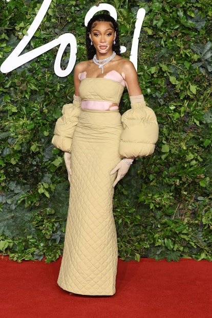 Winnie Harlow attends The Fashion Awards 2021 in London, England. 