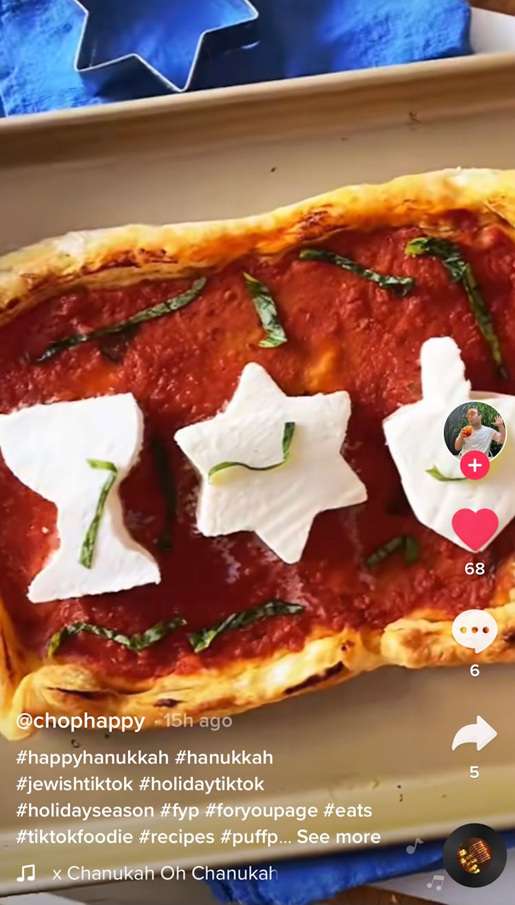 Change it up for Hanukkah with this pizza recipe from TikTok.