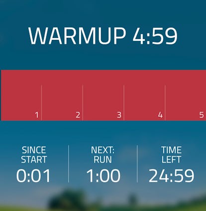 Cómo es probar el programa en ejecución Couch to 5K.