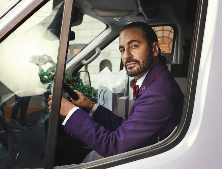 Marc Jacobs driving a van