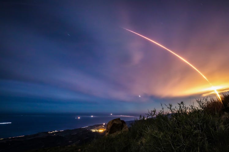 SpaceX's DART mission for NASA lifts off into the sky.