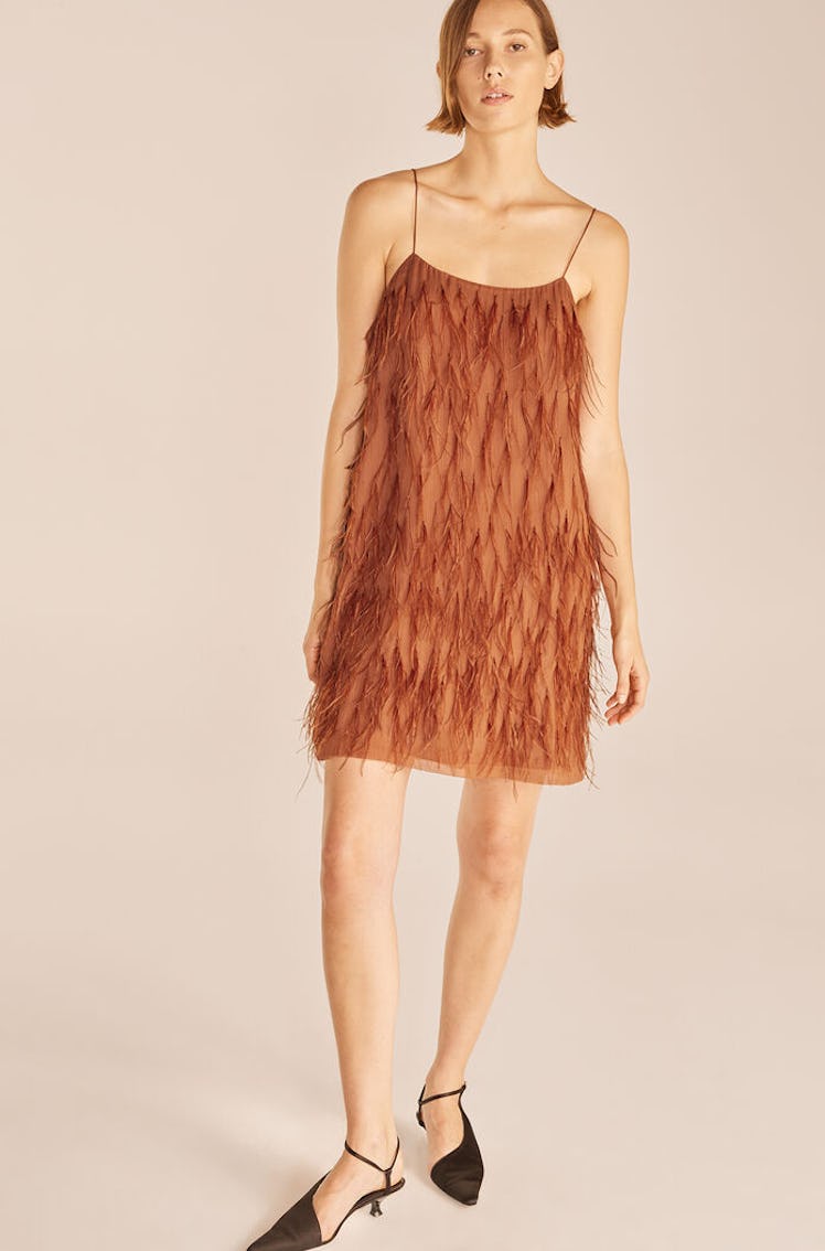Feather Slip Dress