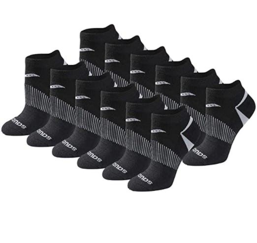 Saucony Selective Cushion Performance No Show Athletic Sport Socks (6 pairs)