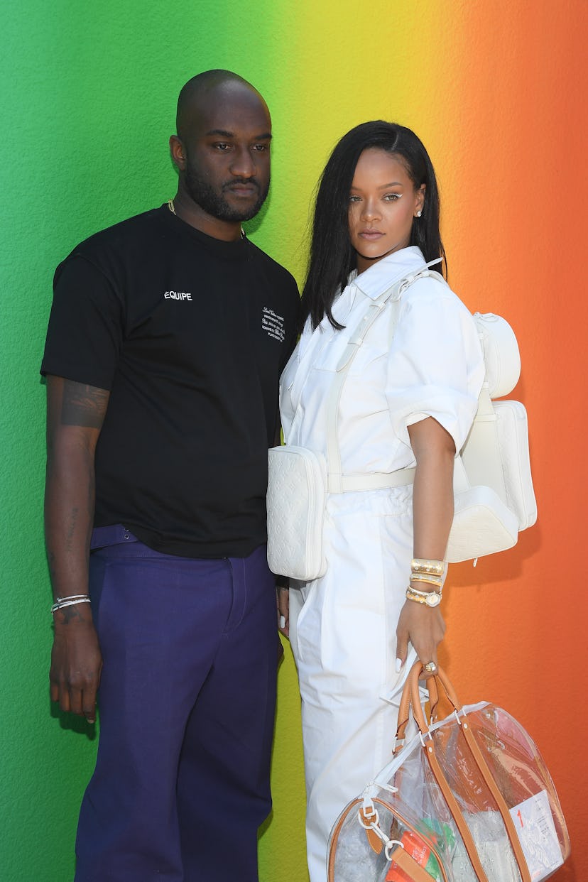 Virgil Abloh and Rihanna posing for a photo