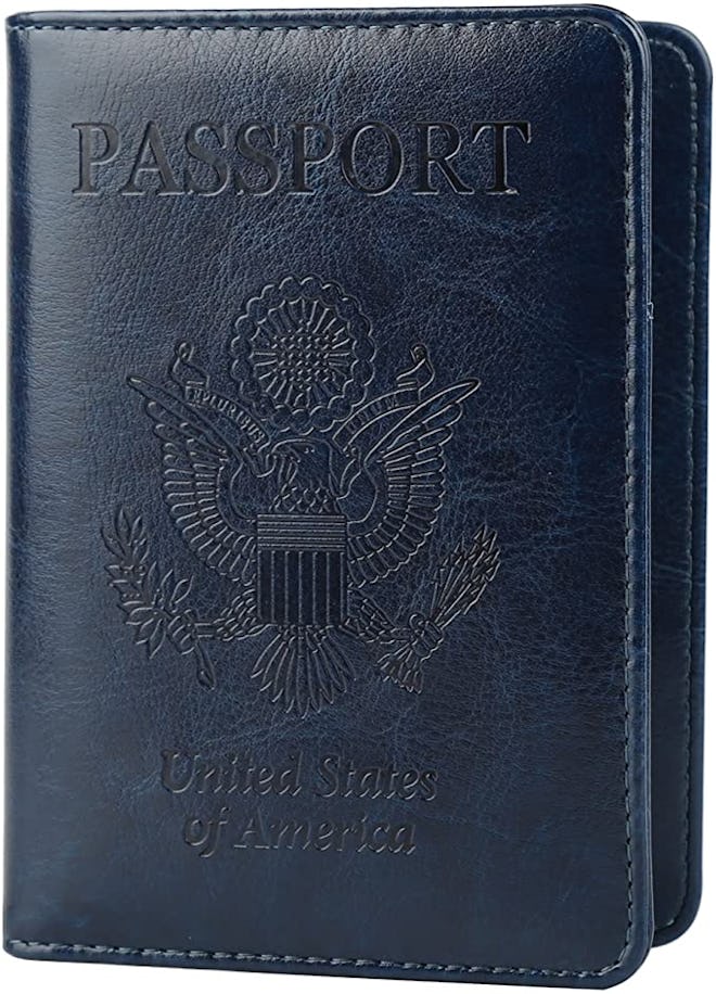GDTK Leather Passport Holder Cover Case
