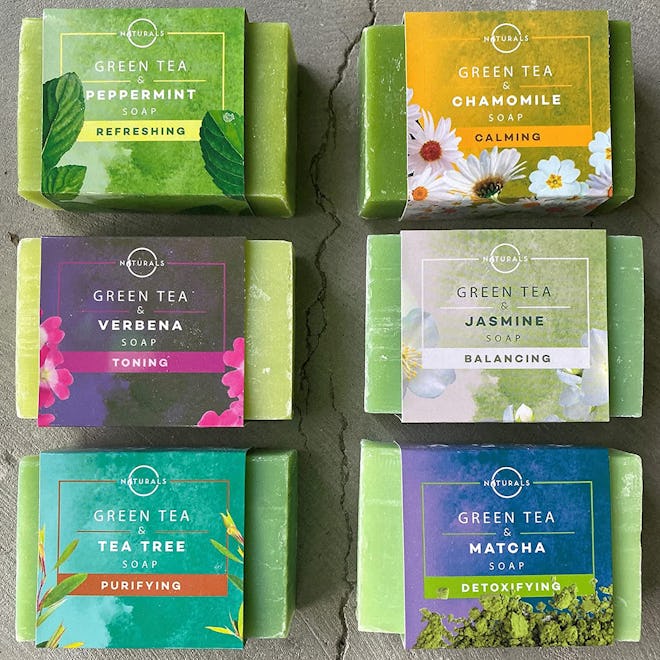 O Naturals Green Tea Soap Bar Collection (6 Pieces)