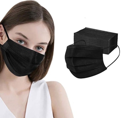 LEMENT Black 3-Ply Disposable Face Masks (100 Count)