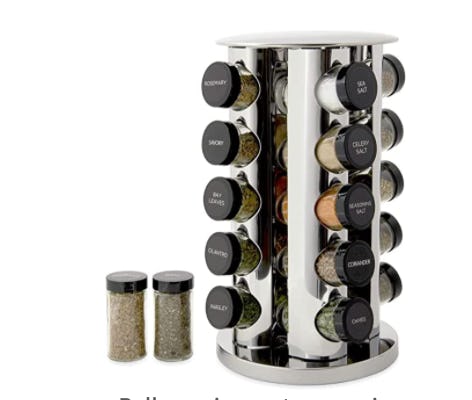 Kamenstein Revolving 20-Jar Countertop Rack Tower Organizer