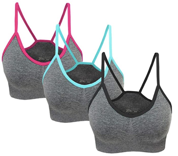 AKAMC Cross-Back Wirefree Sport Bras (3-Pack)