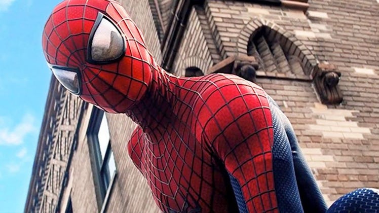 Andrew Garfield wearing Spider-Man suit in The Amazing Spider-Man 2