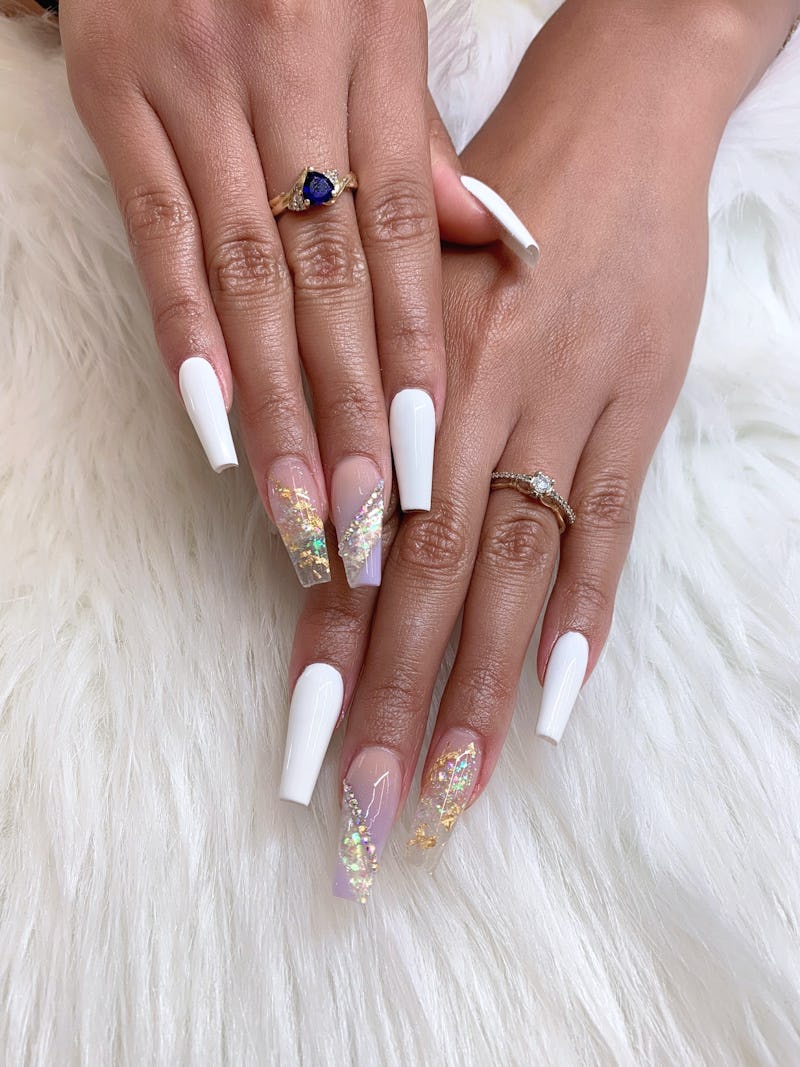 Glitter online nail design