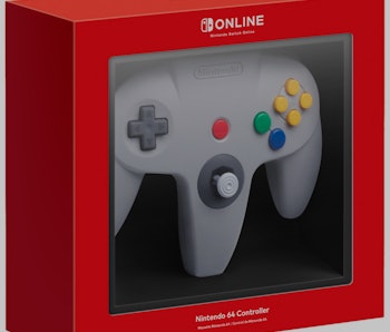 A look at the boxed N64 controller for Nintendo Switch 