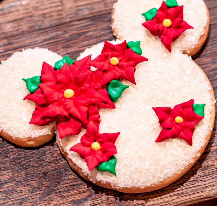 The Disneyland 2021 Holiday Food Guide includes Mickey-shaped holiday cookies.