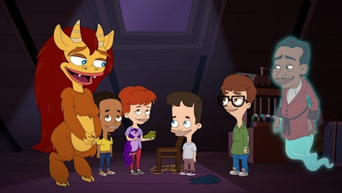 a screengrab of Maya Rudolph as Connie the Hormone Monstress, Ayo Edebiri as Missy Foreman-Greenwald...