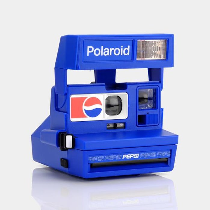 The new Polaroid 600 Pepsi instant film camera