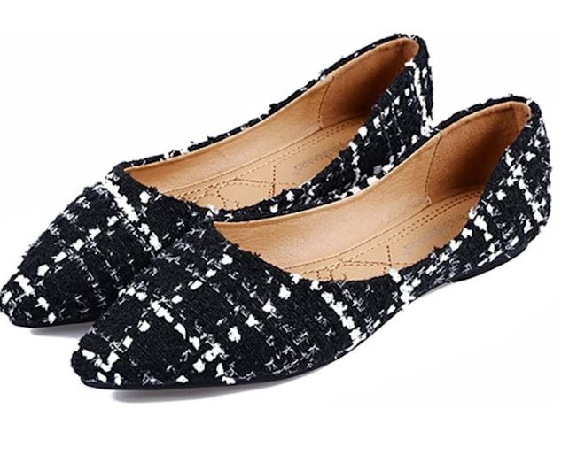 Meeshine Slip On Plaid Dress Flats